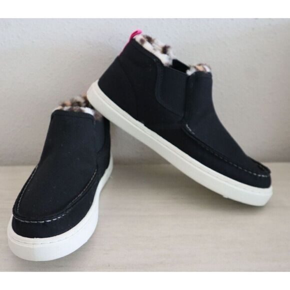 Sperry SCK166481 Girl's Sz 5M Black Salty Cozy Mid Ankle Fur Boots - Picture 2 of 11